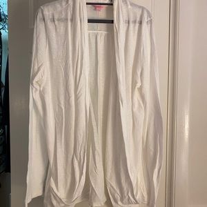 Lilly Pulitzer White Leslie Open Cardigan